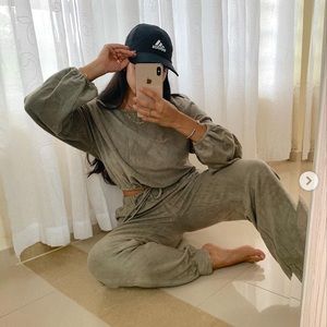 Used Loungewear Olive Green Set